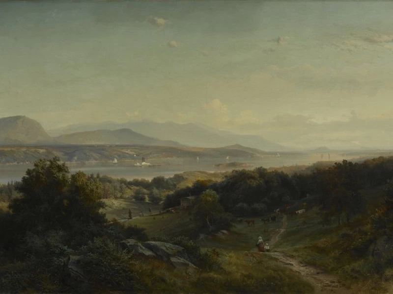 1810-Johann Hermann Carmiencke - Paesaggio, Hyde Park, New York, ca. 1859 - Brooklyn Museum
